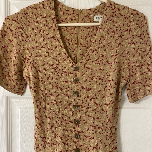 Ann Taylor romper with small cherry designs🍒 - Picture 1 of 4